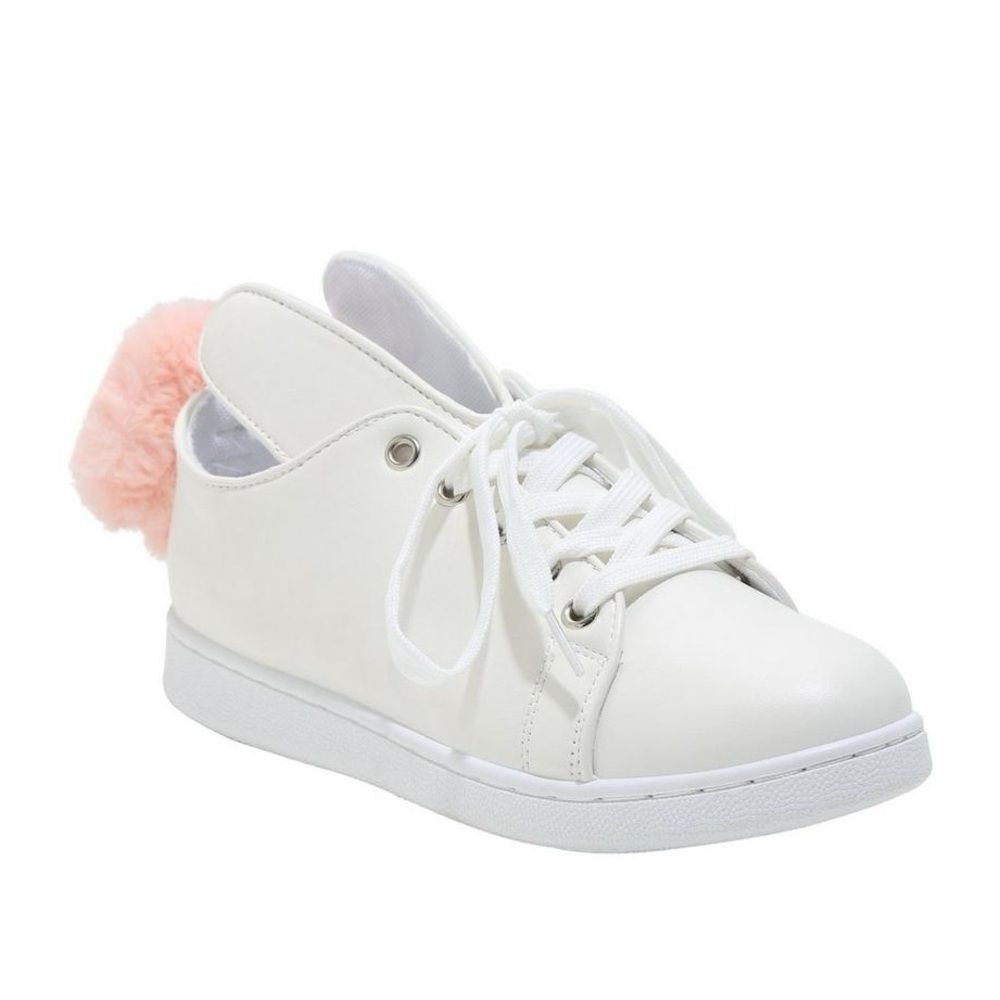 Qupid White Easter Bunny Ear‎ Sneakers B56